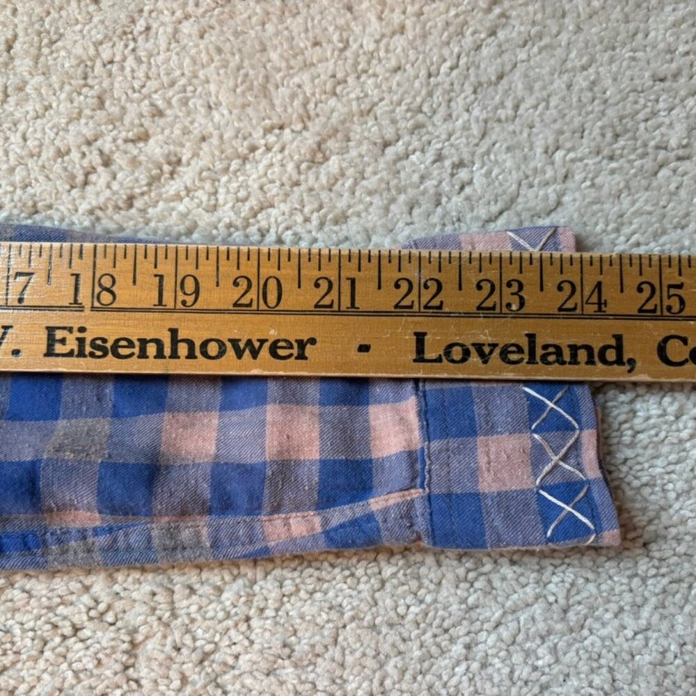 Upcycled reimagined Boho Bleached Mixed Media flannel shirt - Picture 7 of 7
